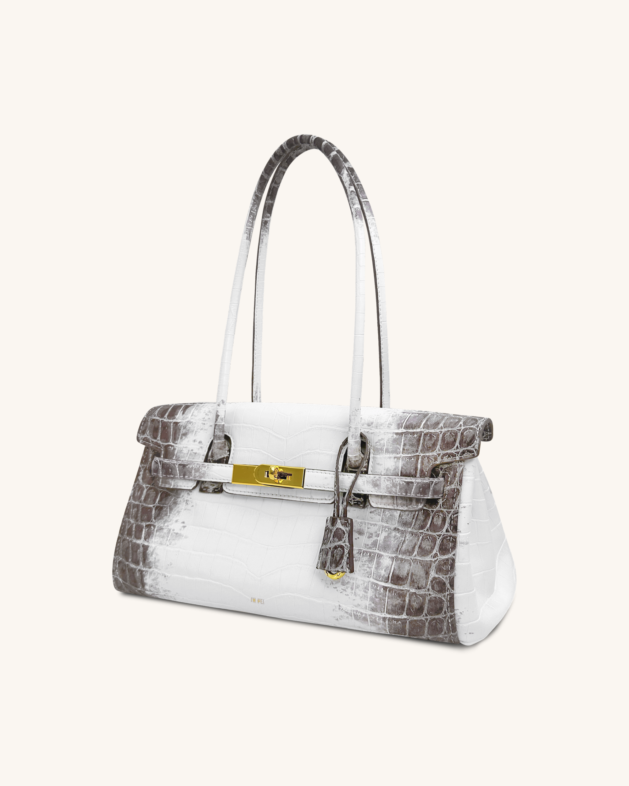 Yara Shoulder Bag - White Croc