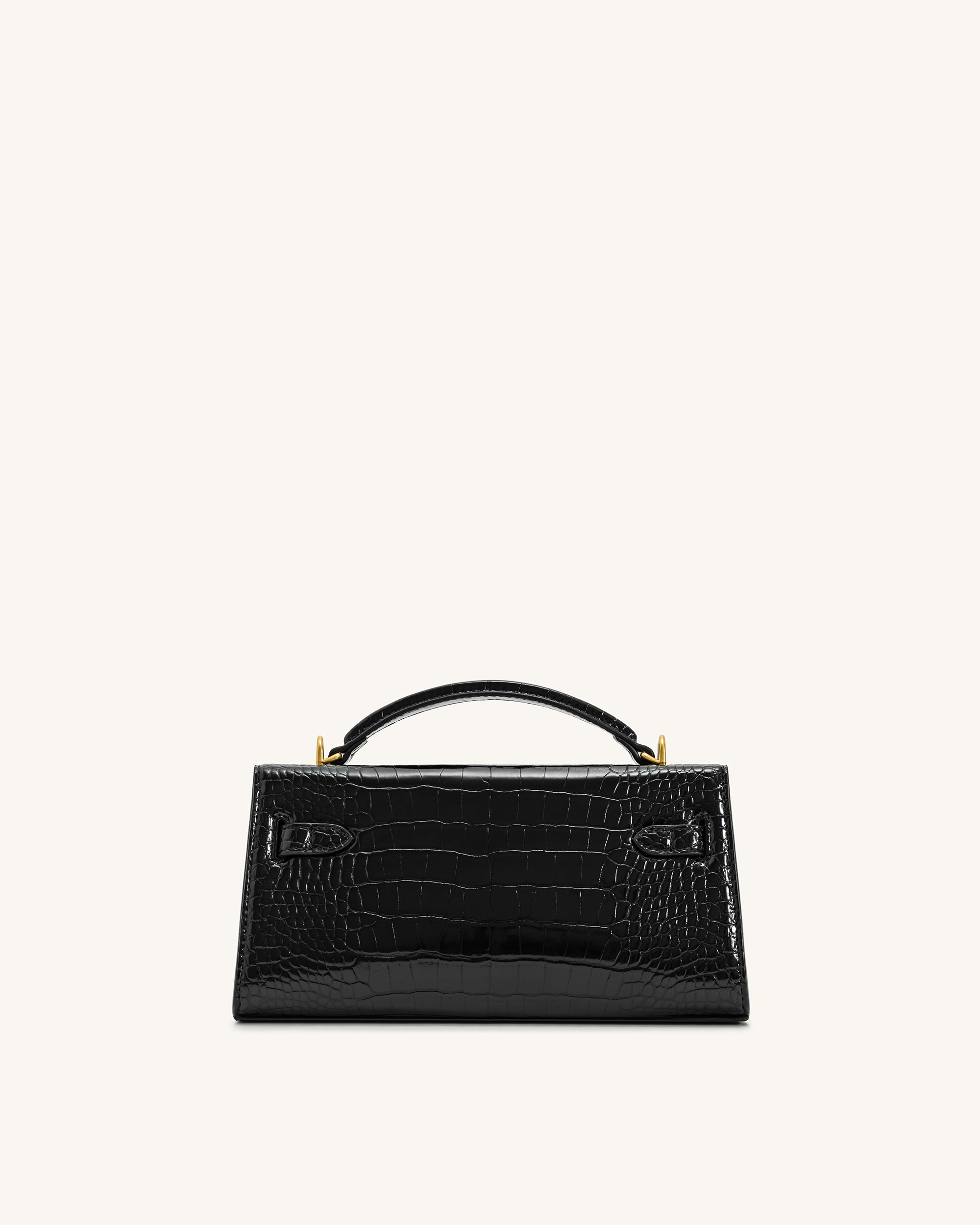 Noor Top Handle Bag - Black Croc | JW PEI