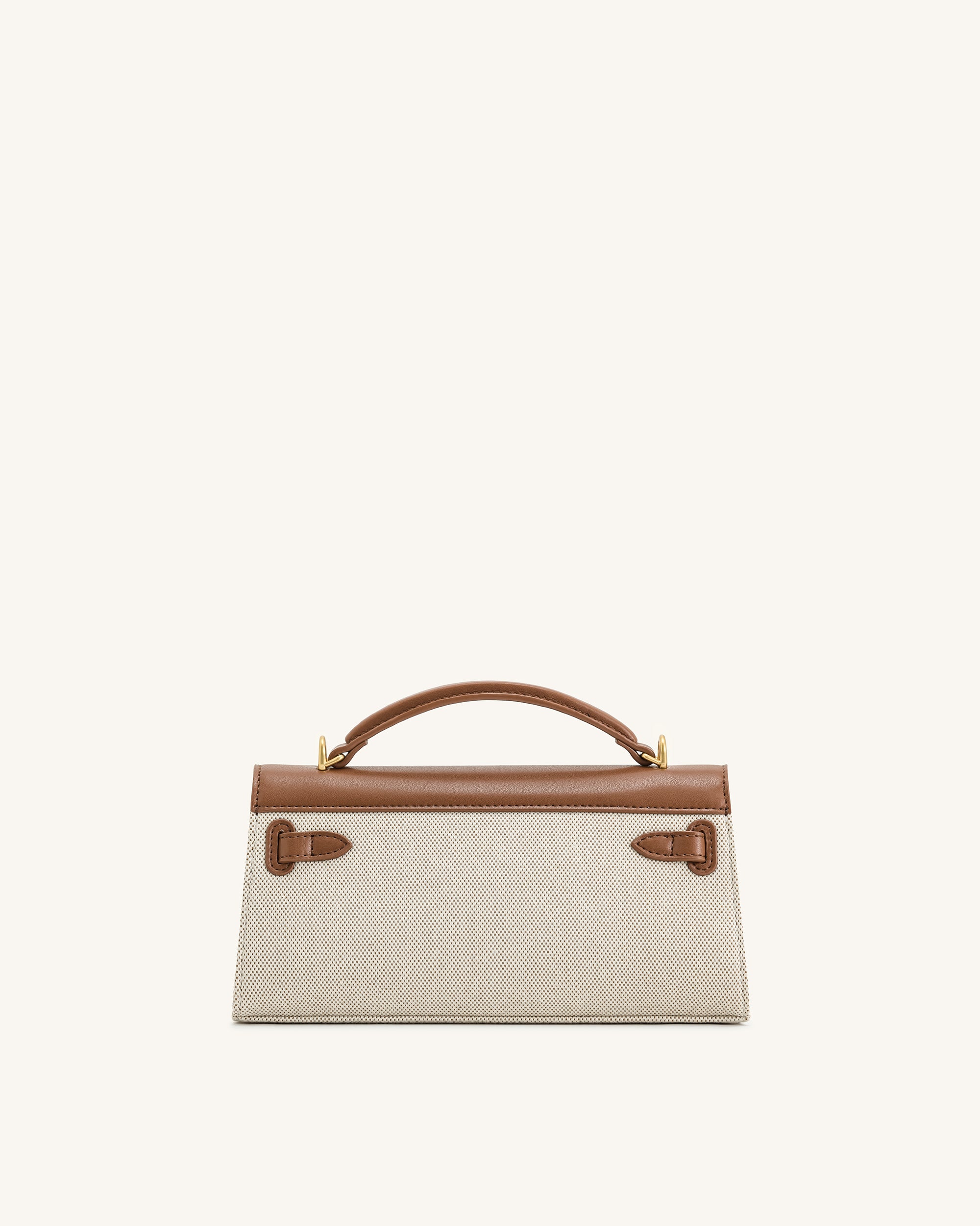 Noor Top Handle Bag - Brown Canvas | JW PEI