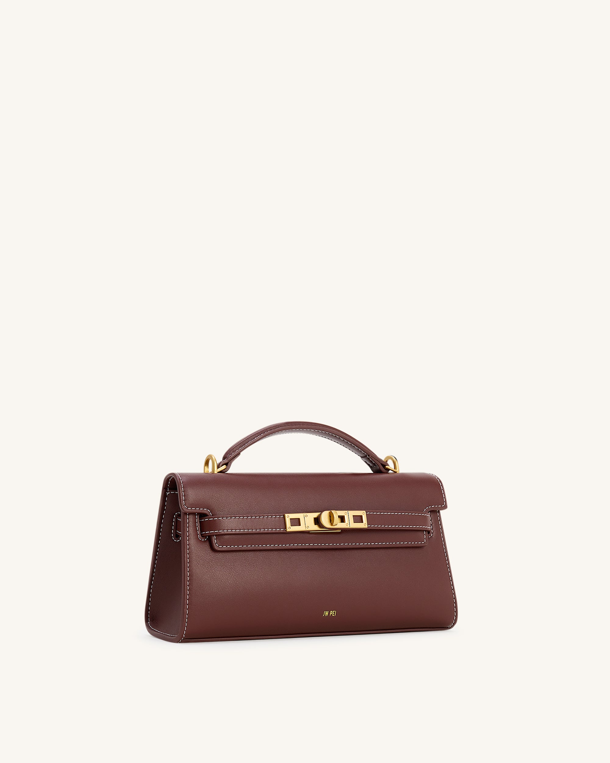 Noor Top Handle Bag - Reddish Brown | JW PEI