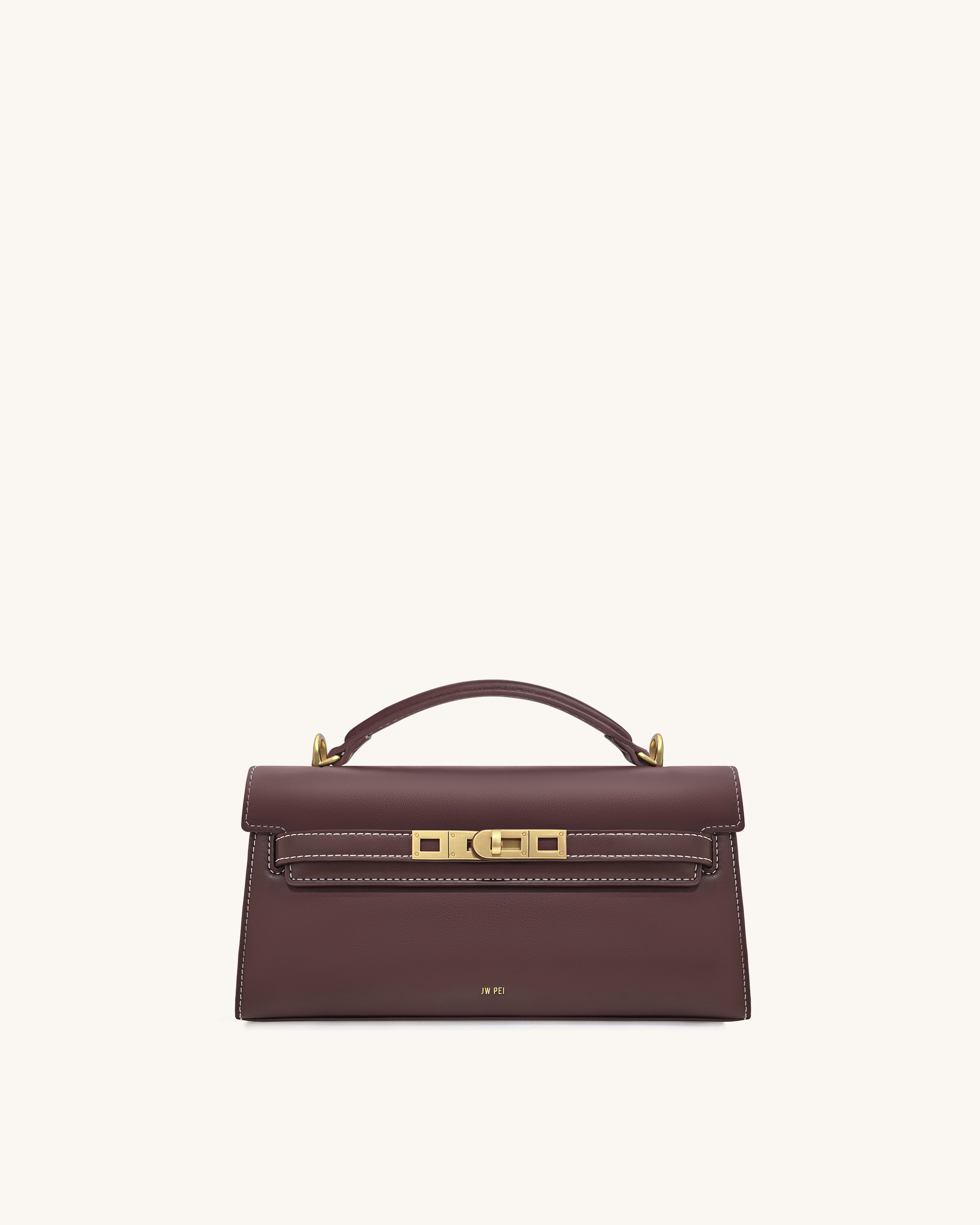 Noor Top Handle Bag - Reddish Brown