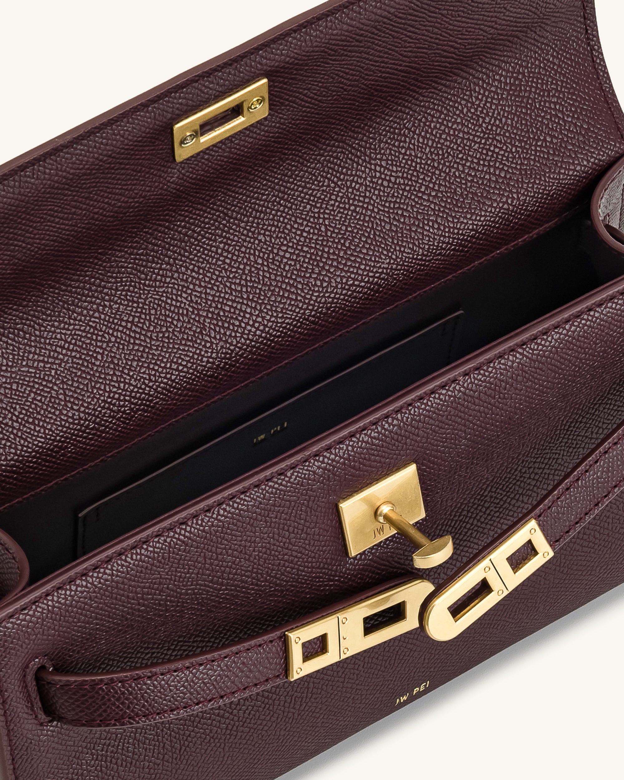 Noor Top Handle Bag - Deep Burgundy | JW PEI