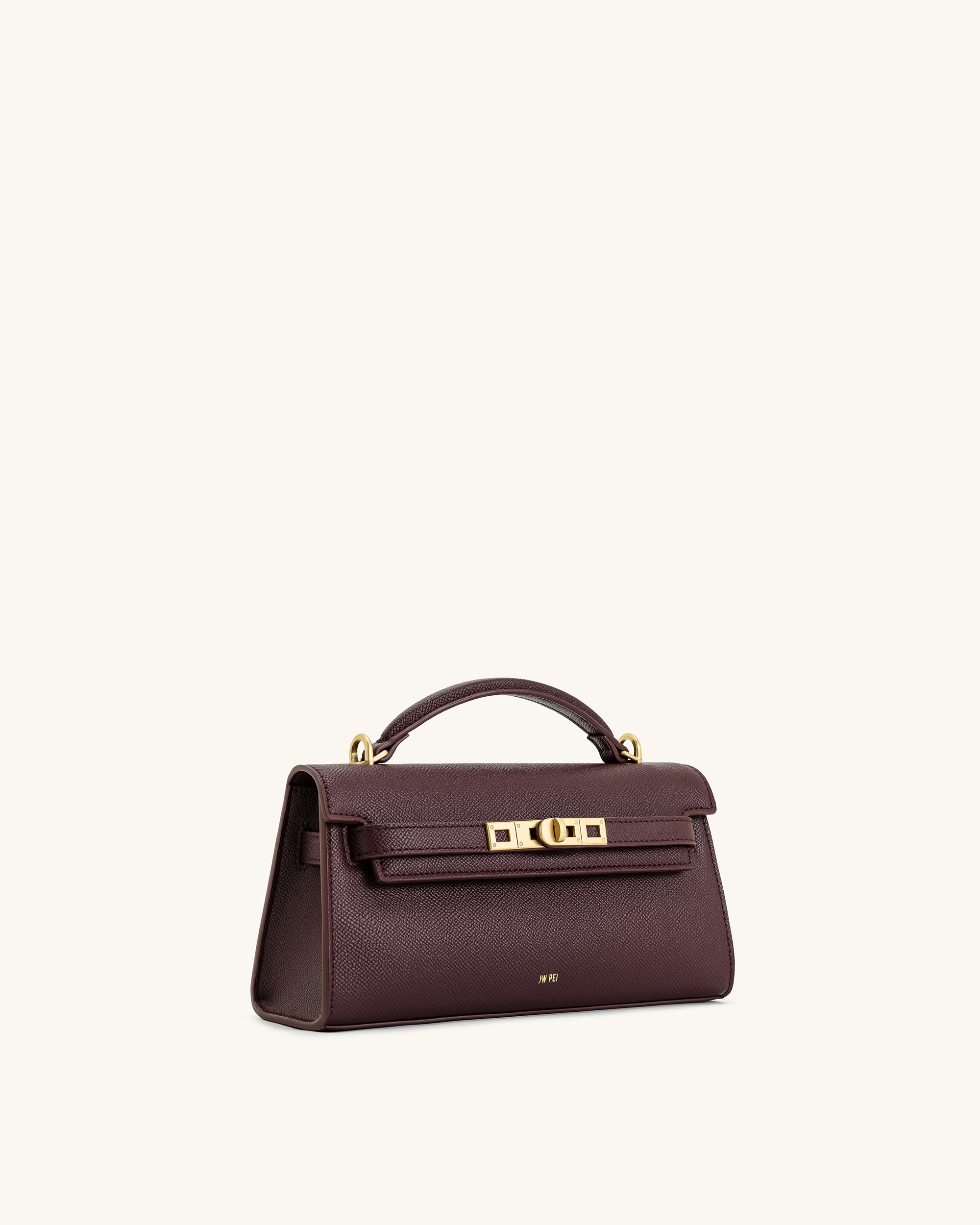 Noor Top Handle Bag - Deep Burgundy | JW PEI