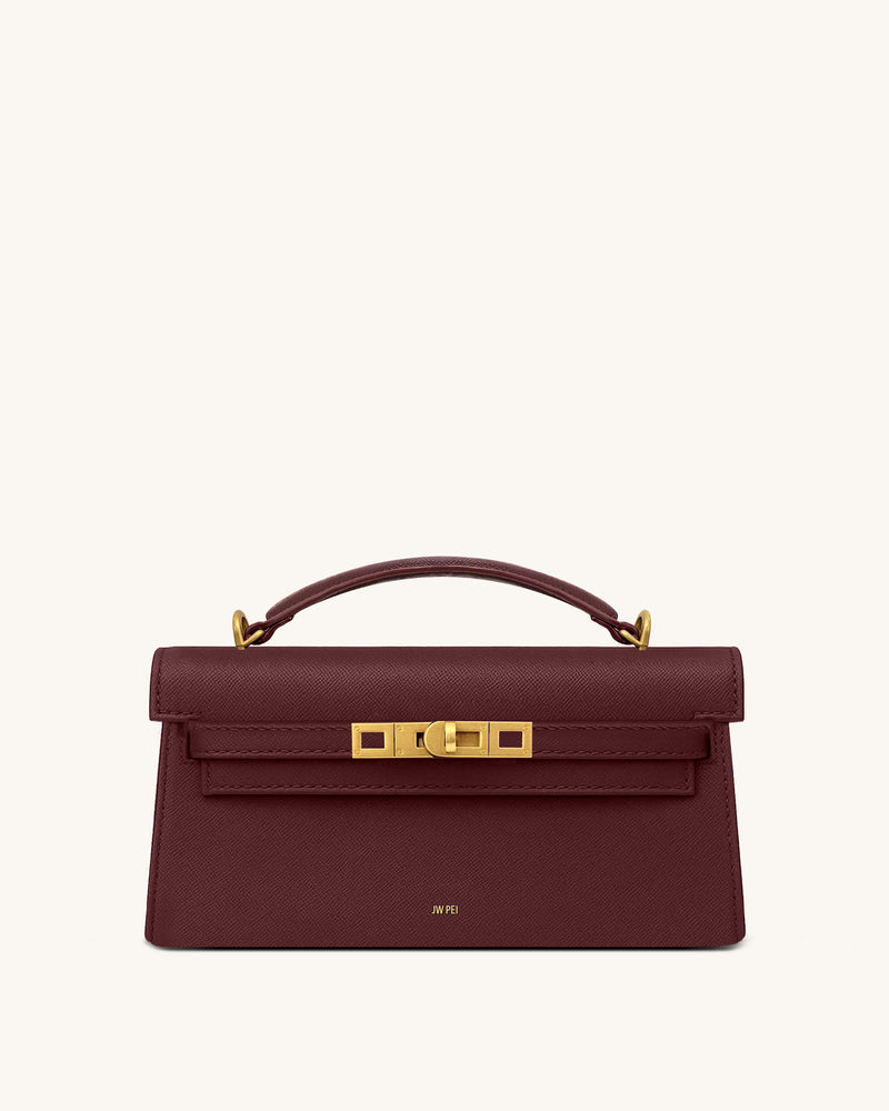 Noor Top Handle Bag - Deep Burgundy