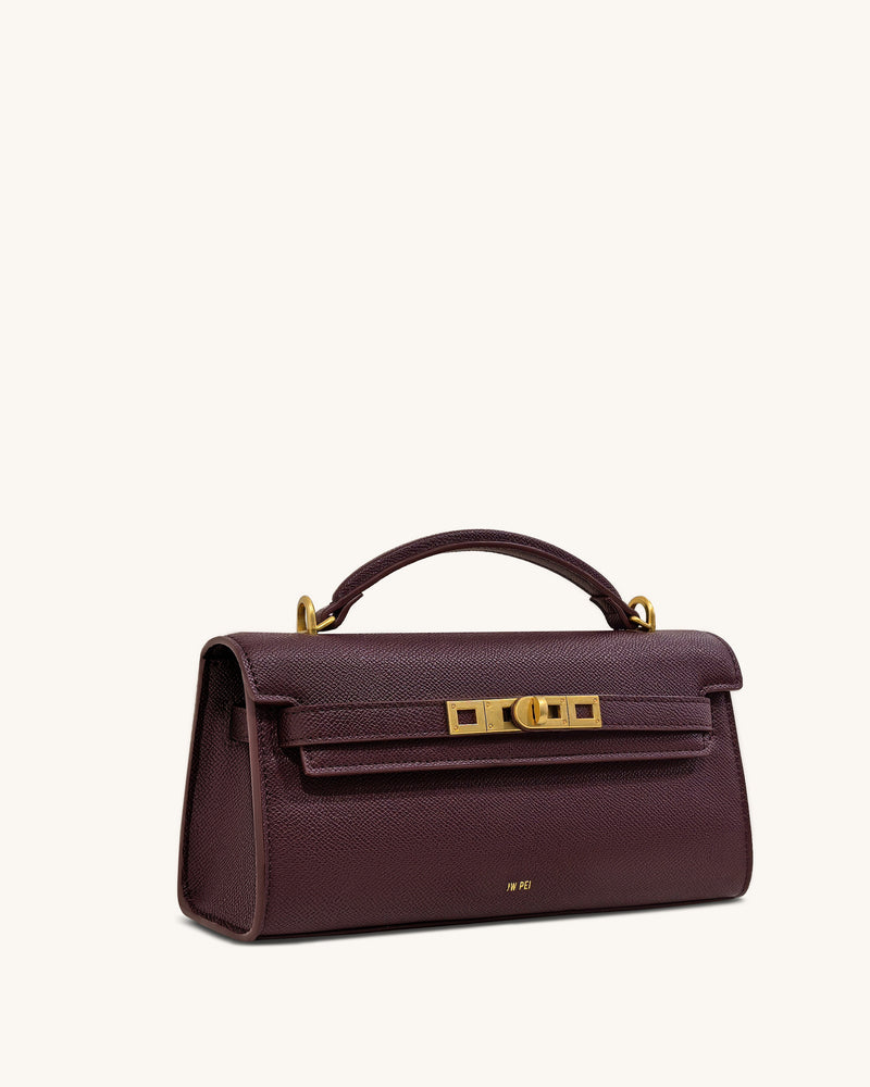 Noor Top Handle Bag - White Croc