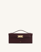 Bria Structured Top Handle Bag - Deep Burgundy