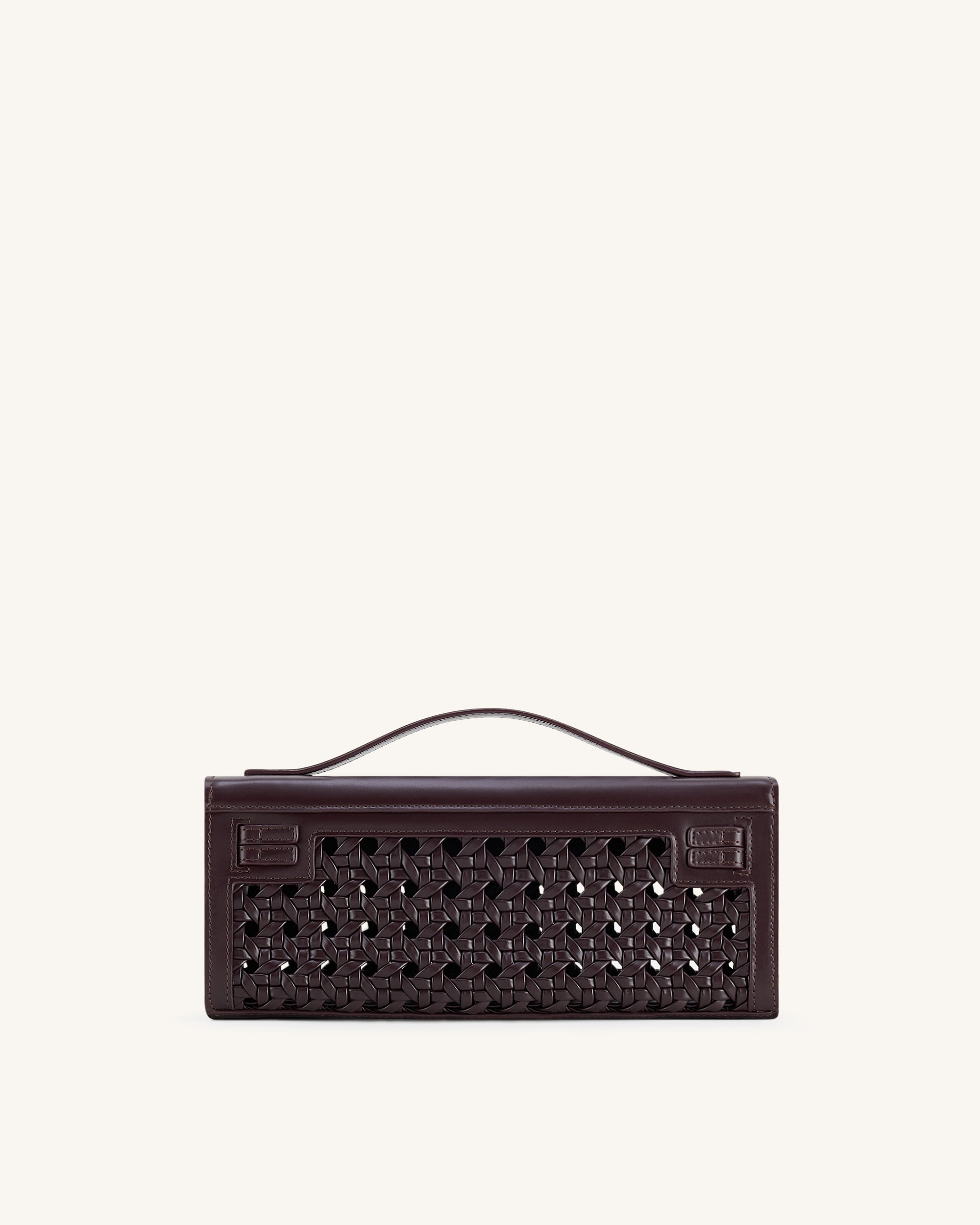Bria Structured Top Handle Bag - Dark Red | JW PEI
