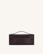Bria Structured Top Handle Bag - Dark Red