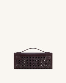 Bria Structured Top Handle Bag - Dark Red