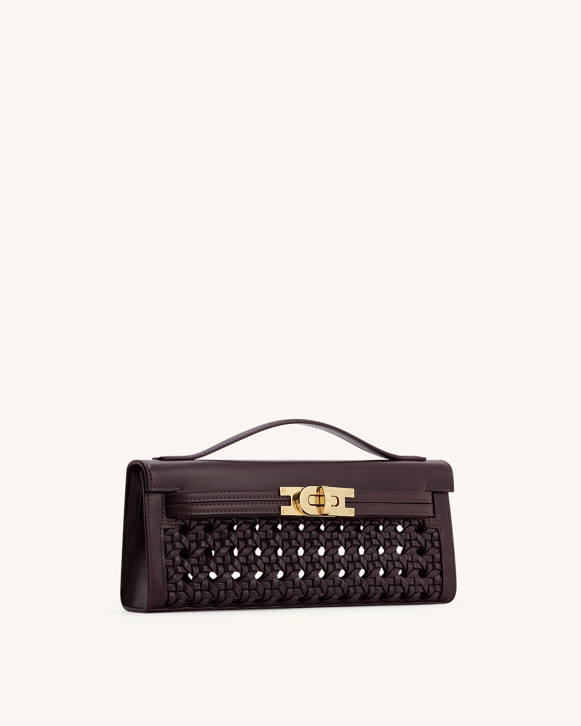 Bria Structured Top Handle Bag - Dark Red | JW PEI