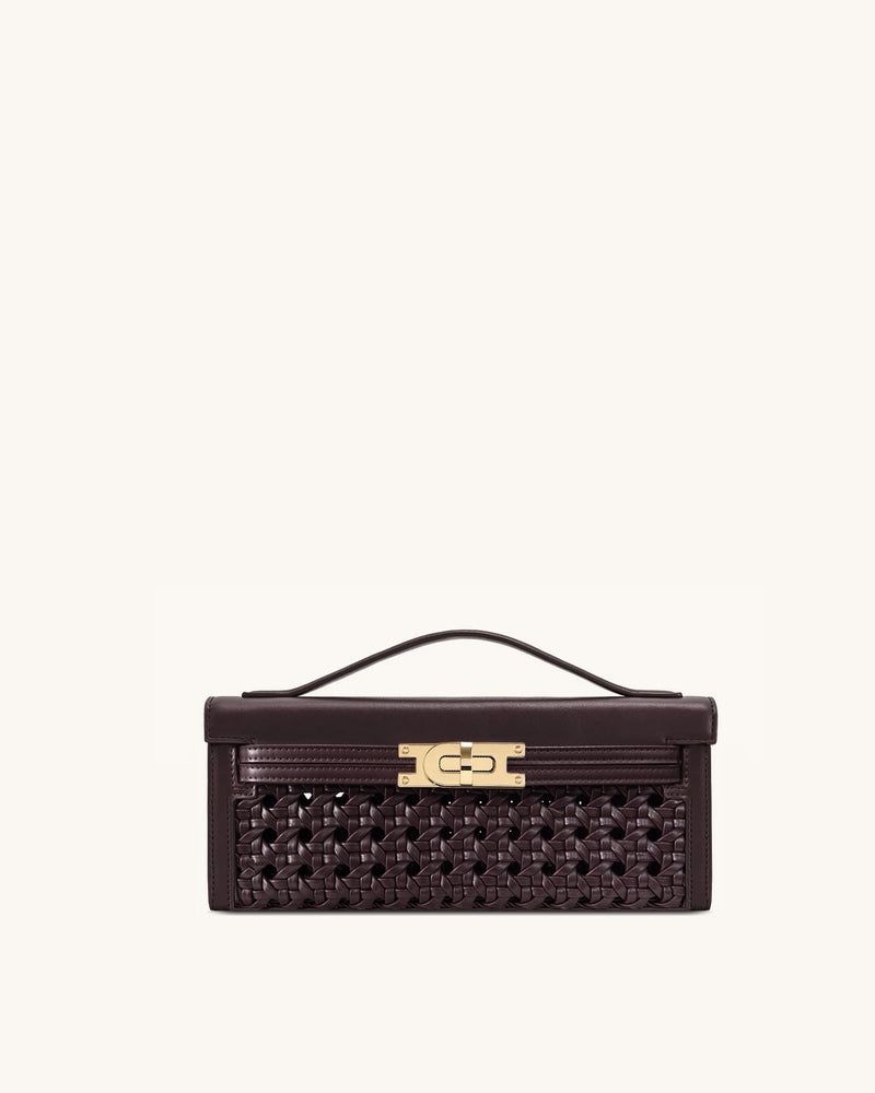 Bria Structured Top Handle Bag - Dark Red