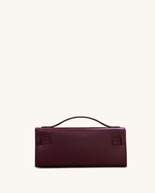 Bria Structured Top Handle Bag - Deep Burgundy