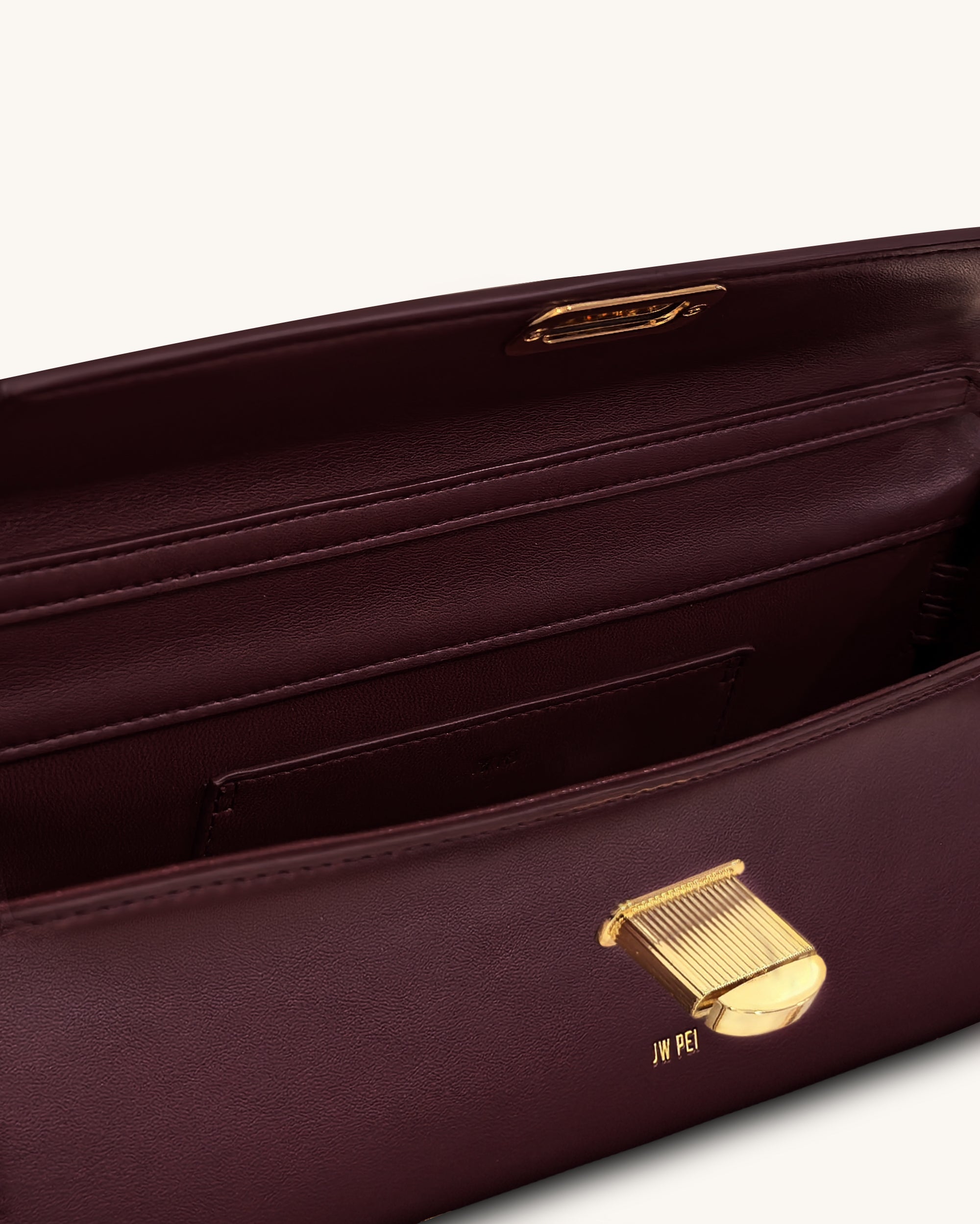 Bria Structured Top Handle Bag - Deep Burgundy