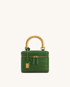 Evelyn Quilted Box Top Handle Bag - Green