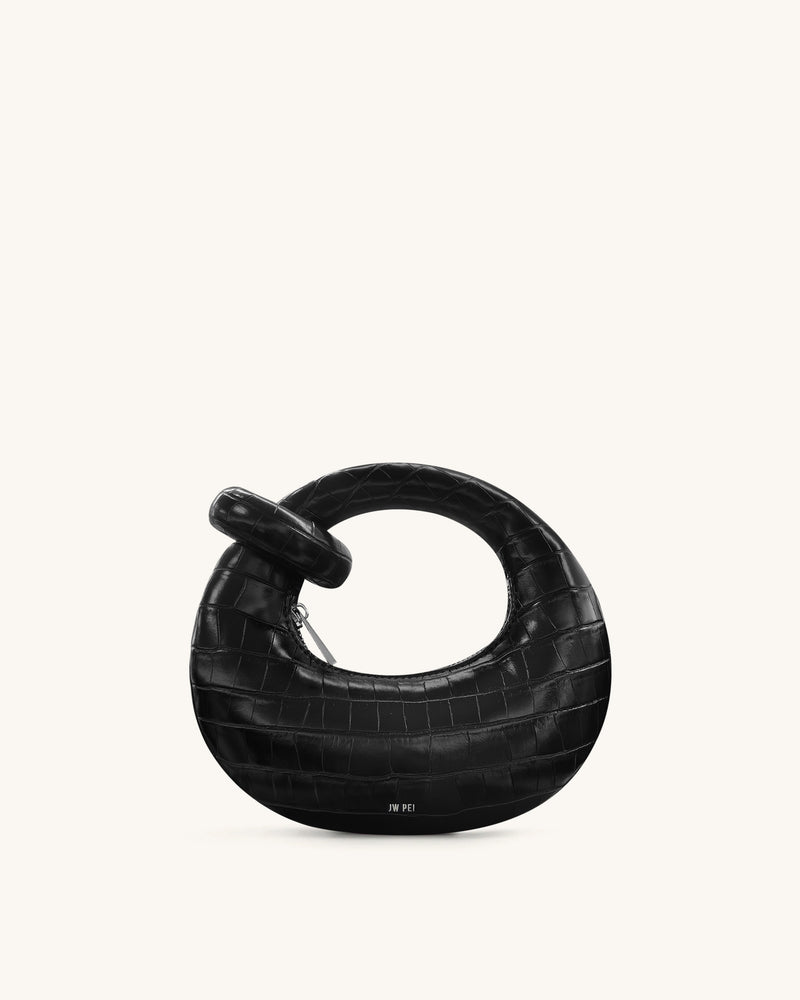 Abacus Mini Top Handle Bag - Black Croc