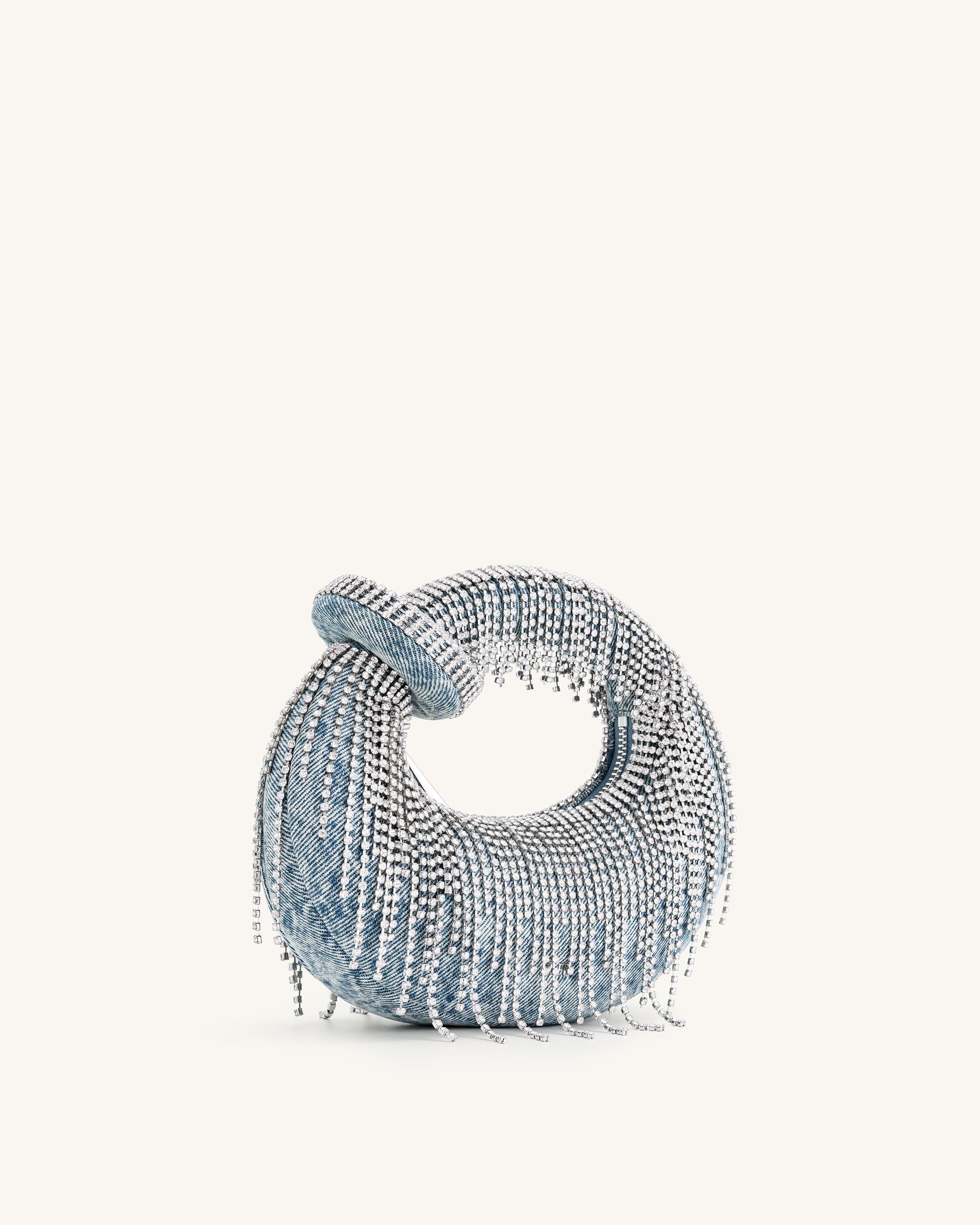 【 JW PEI 】Abacus ラインストーン ミニトップハンドルバッグ Abacus Artificial Crystal Mini Top Handle Bag - Red | JW PEI