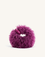 Abacus Faux Fur Mini Top Handle Bag - Purple