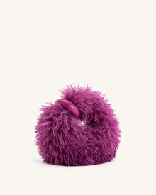 Abacus Faux Fur Mini Top Handle Bag - Purple