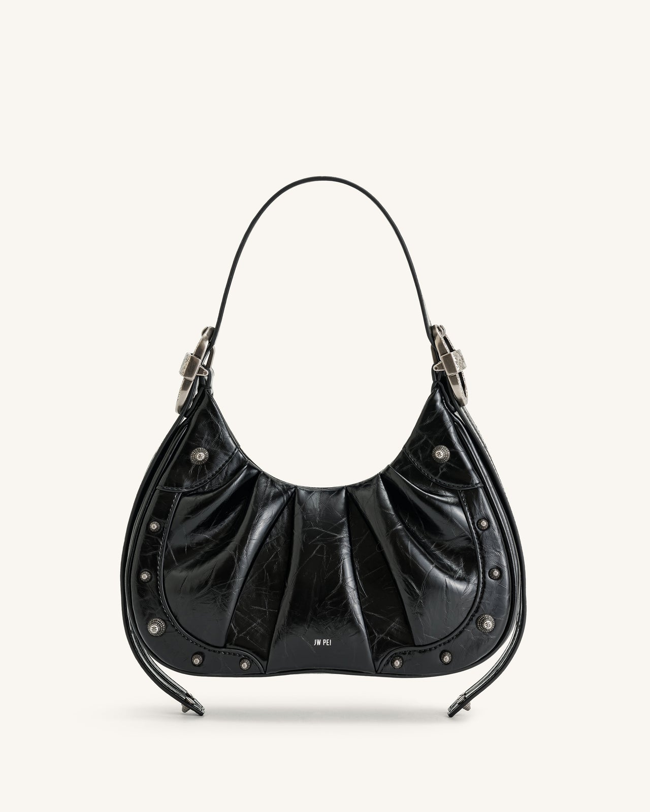 Eva Artificial Crystal Mini Shoulder Bag - Black - JW PEI