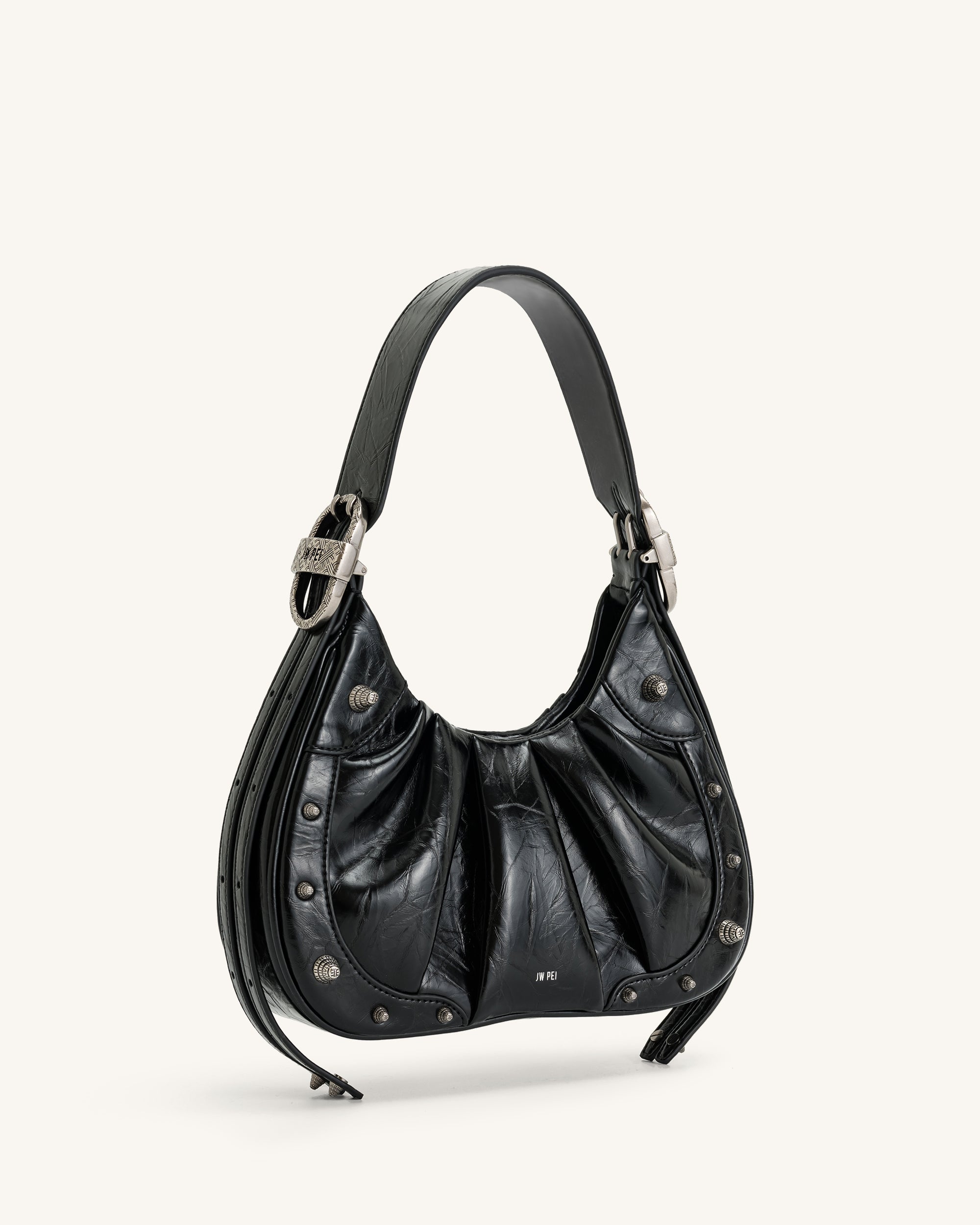 Gabbi Ruched Hobo Handbag - Nutella