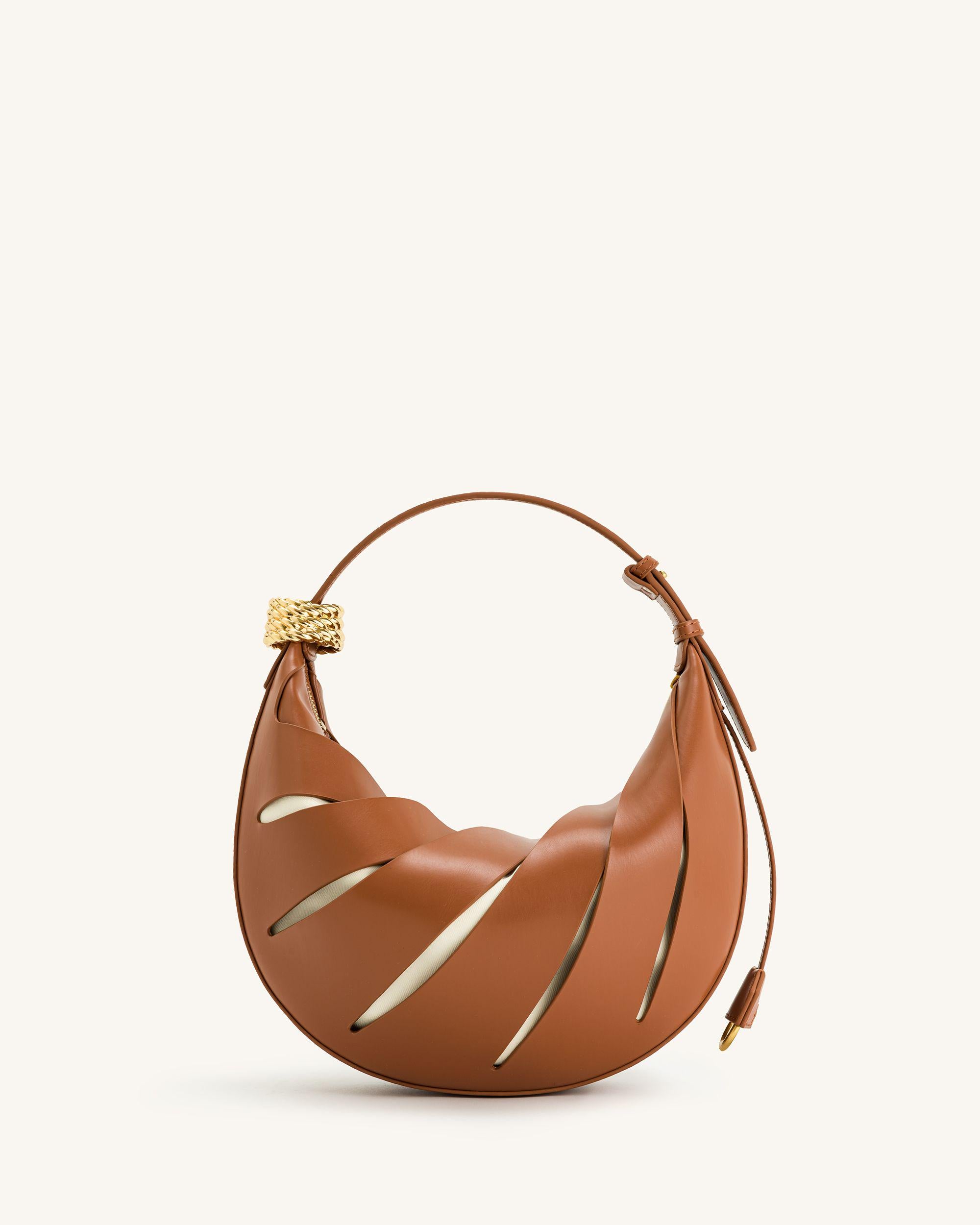Jana Hollow Out Shoulder Bag - Brown | JW PEI