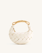 Orla Weave Handbag - White - JW PEI