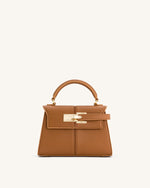 Elise Top Handle Bag - Brown