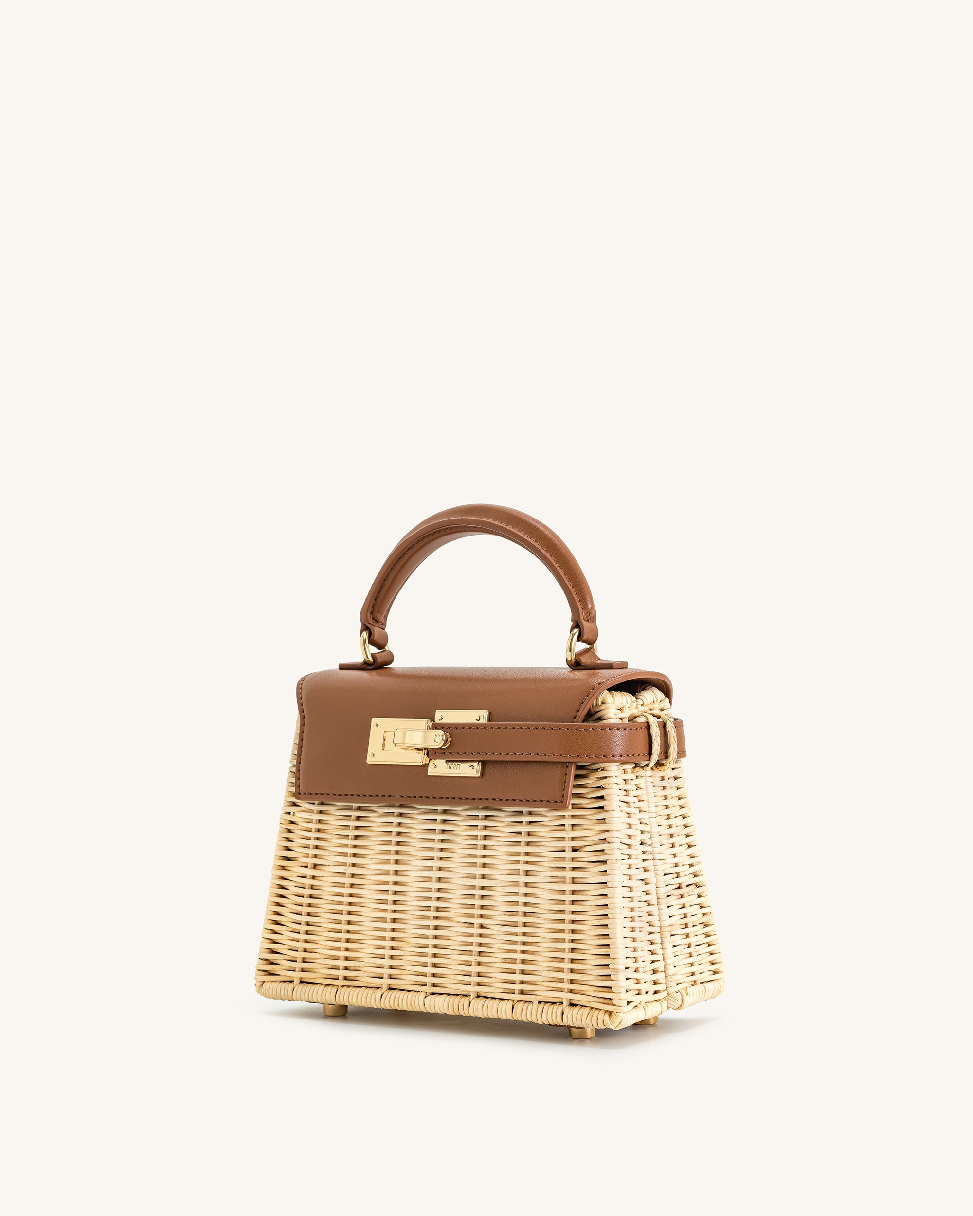 Elise Natural Rattan Weaving Handbag - Brown Rattan | JW PEI