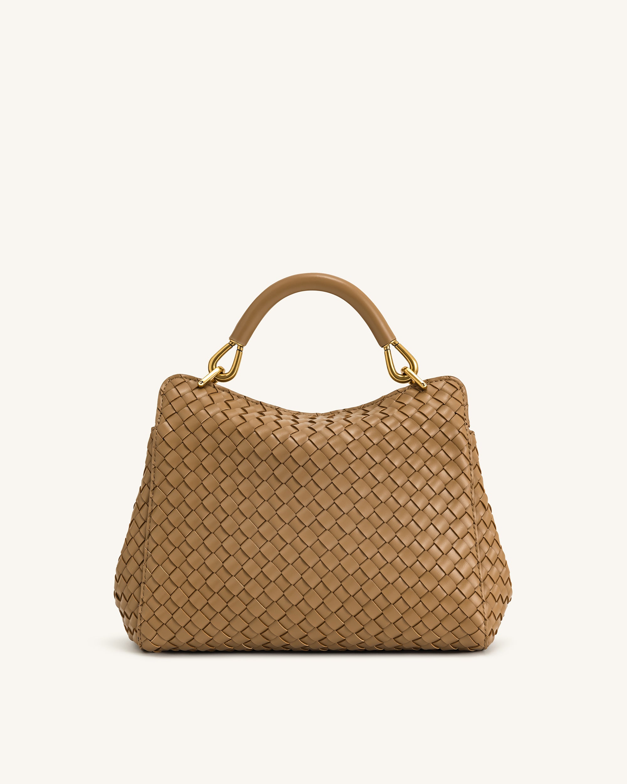 Lucia Classic Top Handle Woven Bag - Brown | JW PEI