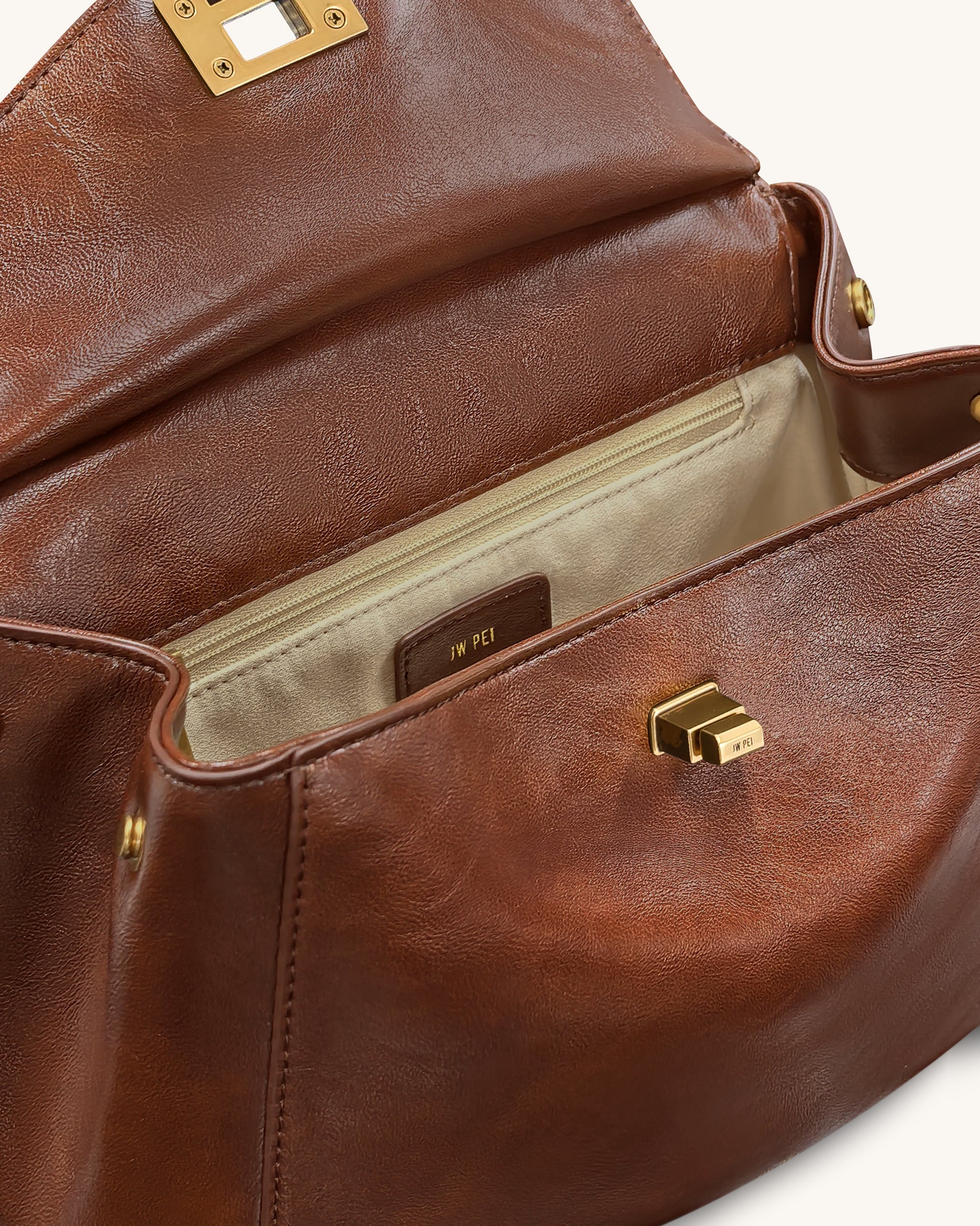 Lucia Classic Top Handle Bag - Coffee Brown | JW PEI