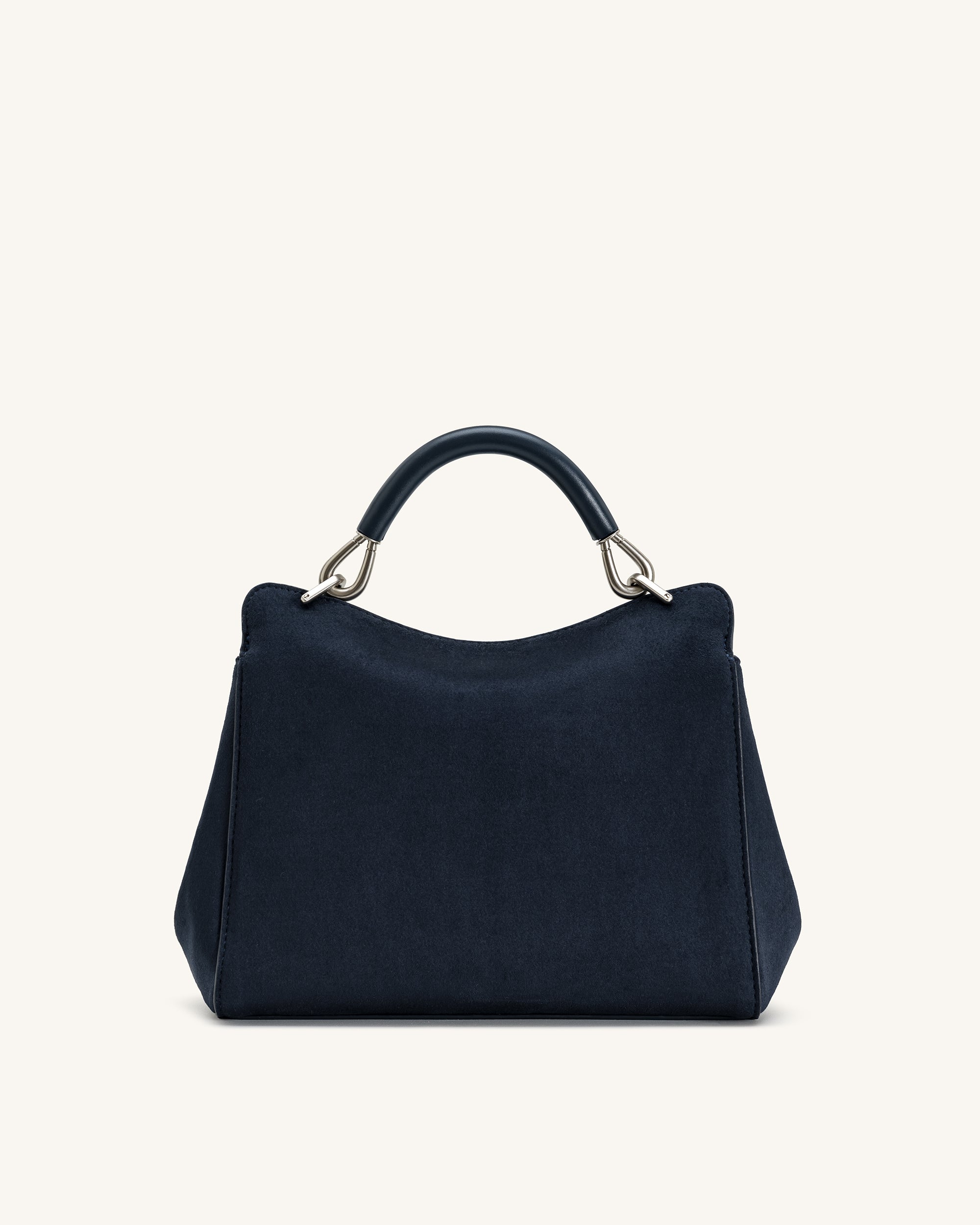 Lucia Classic Faux Suede Top Handle Bag - Navy Blue | JW PEI