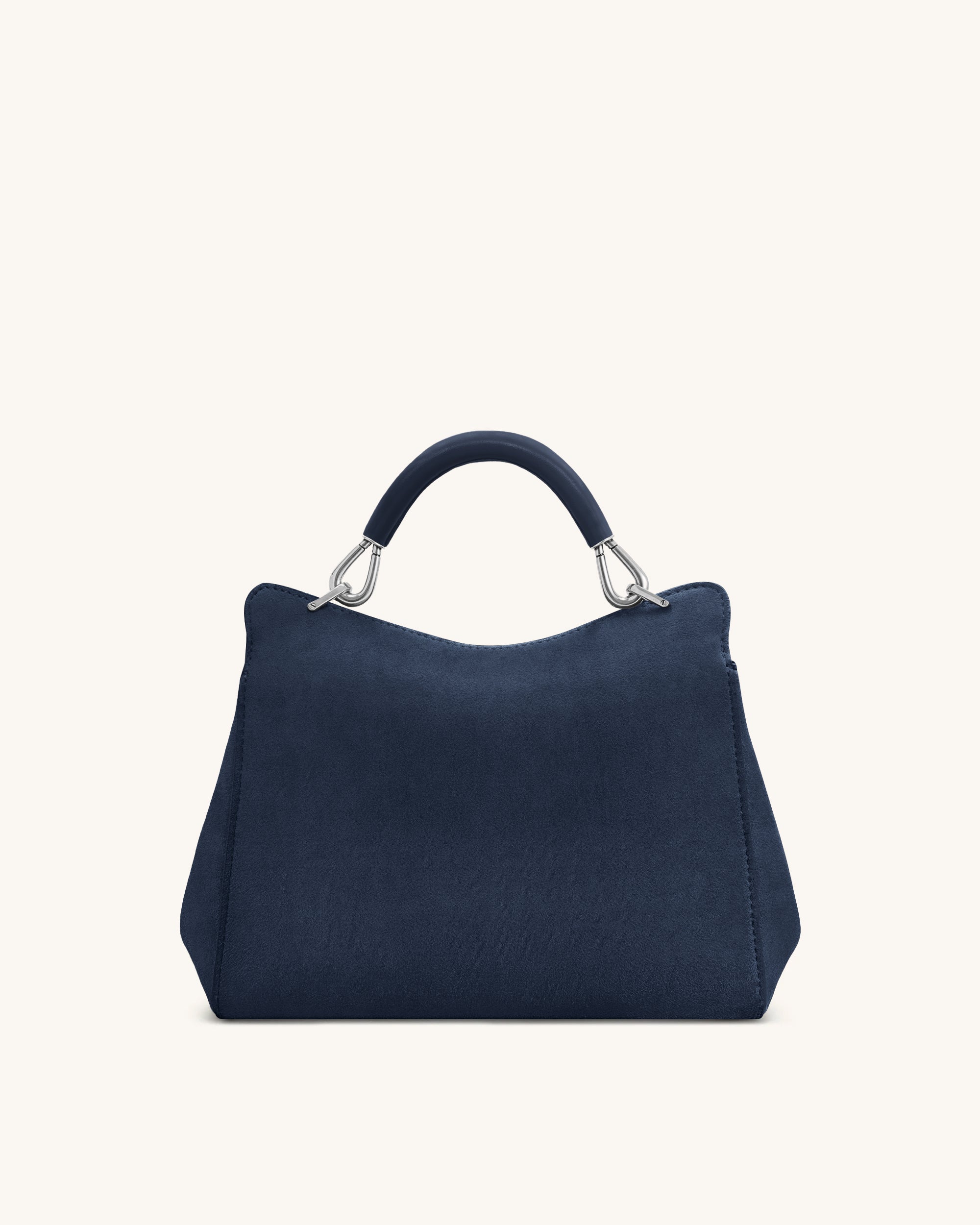 Lucia Classic Faux Suede Top Handle Bag - Navy Blue | JW PEI