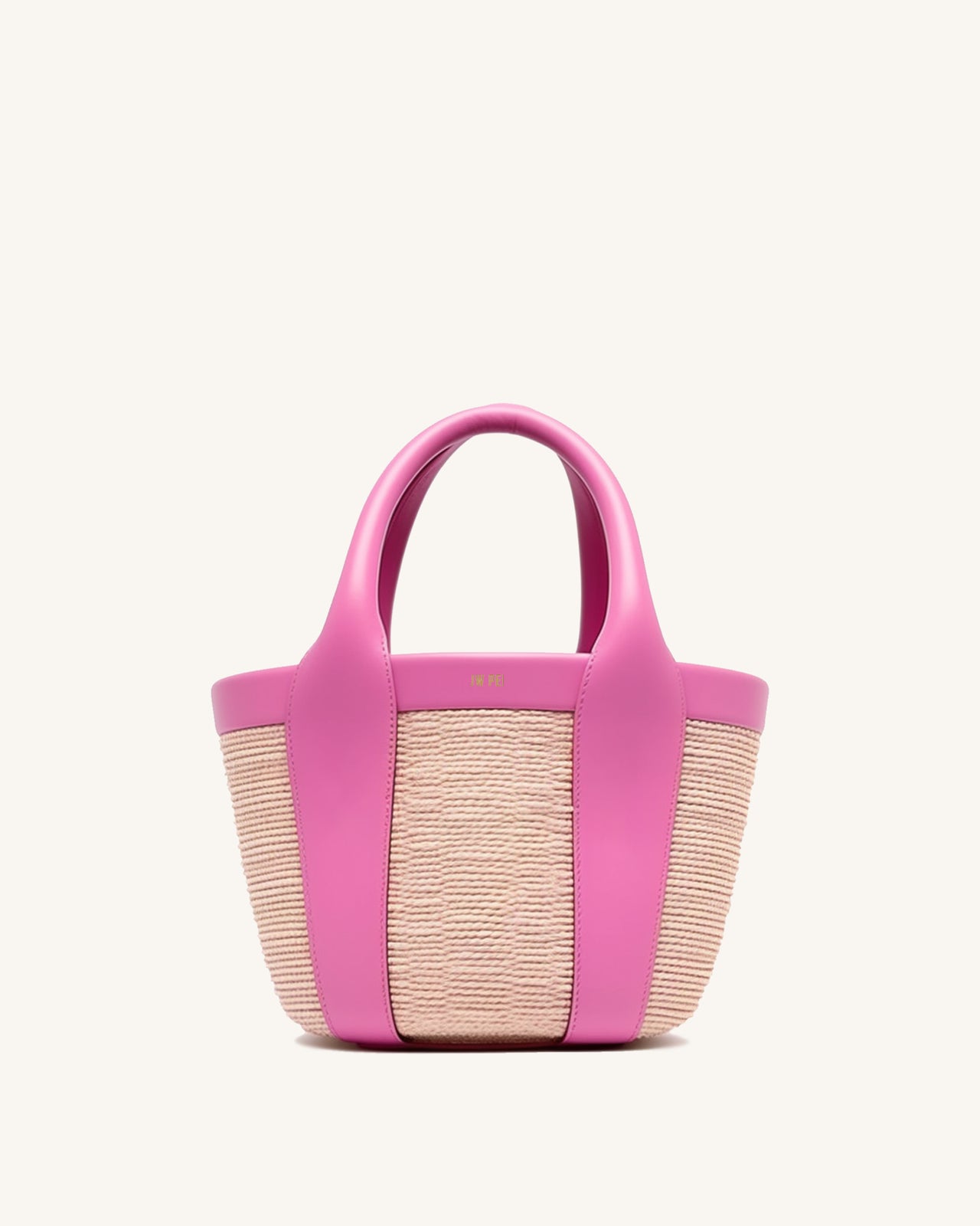 Pooja Raffia Tote Bag - Pink