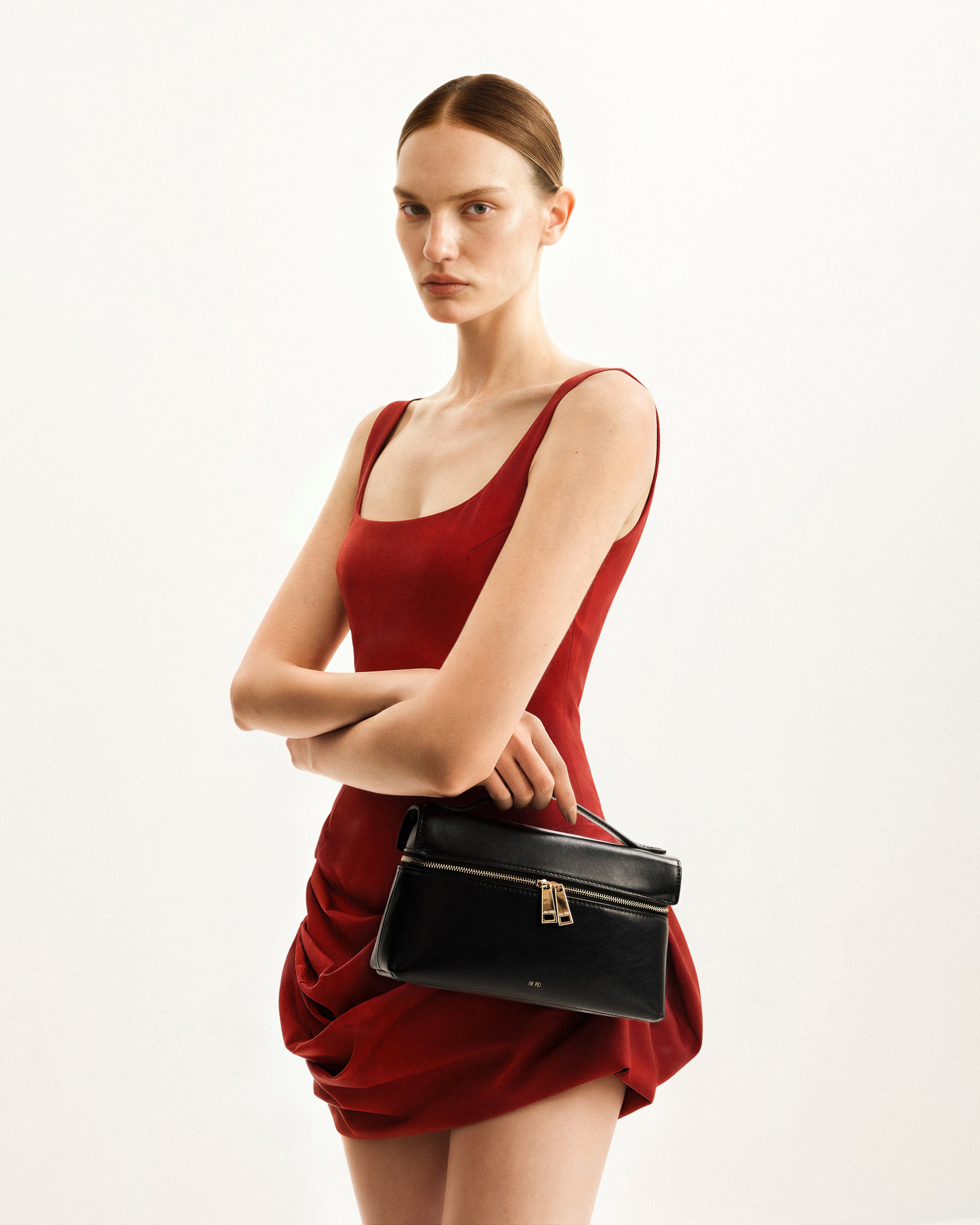 Thea Top Handle Bag - Black | JW PEI