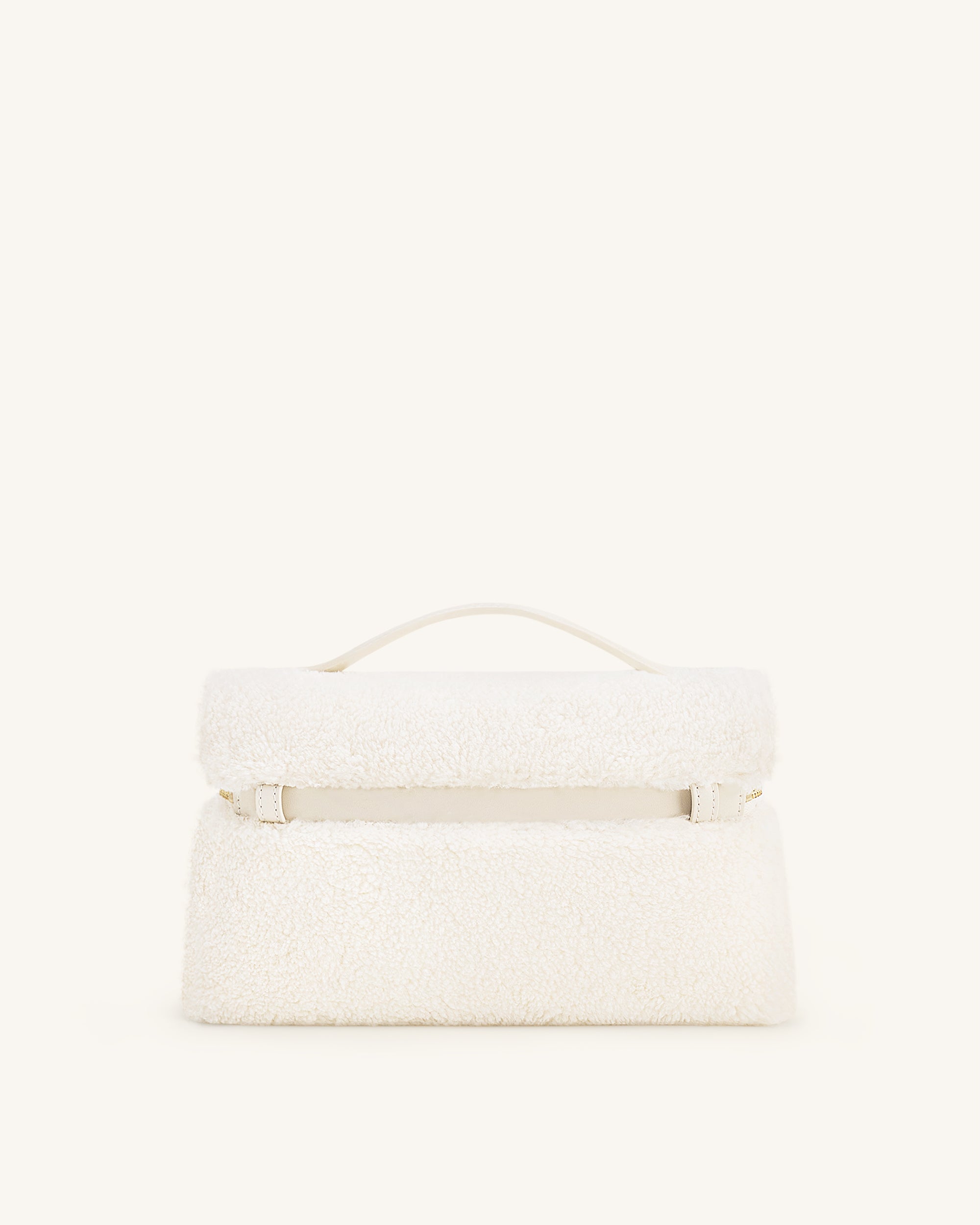 Thea Faux Fur Top Handle Bag - Cream | JW PEI