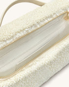 Thea Faux Fur Top Handle Bag - Cream