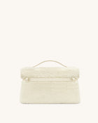 Thea Faux Fur Top Handle Bag - Cream