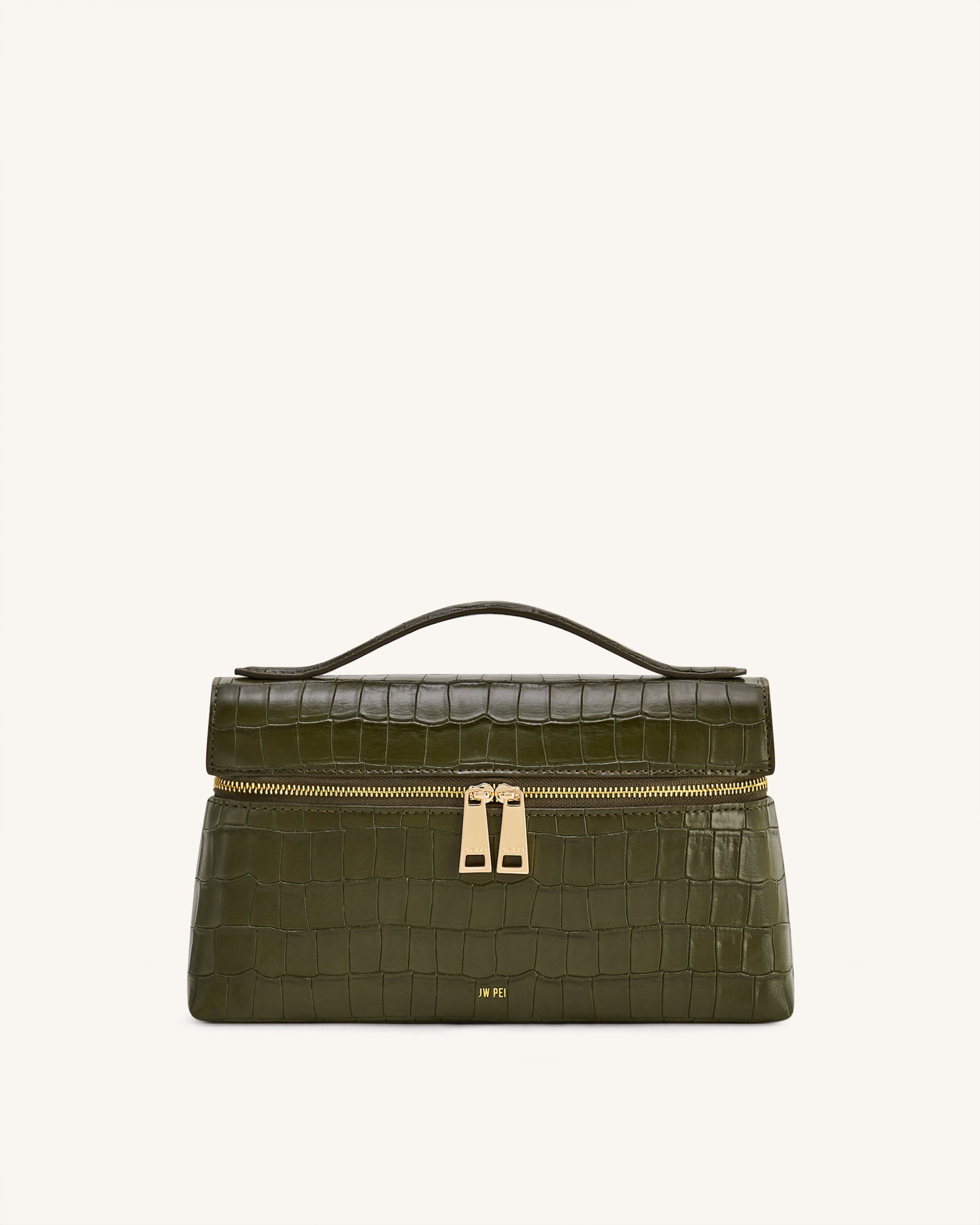 マークス　エディシォン・ドゥ・トーキョー Thea Croc-Embossed Top Handle Bag - Olive Green | JW PEI