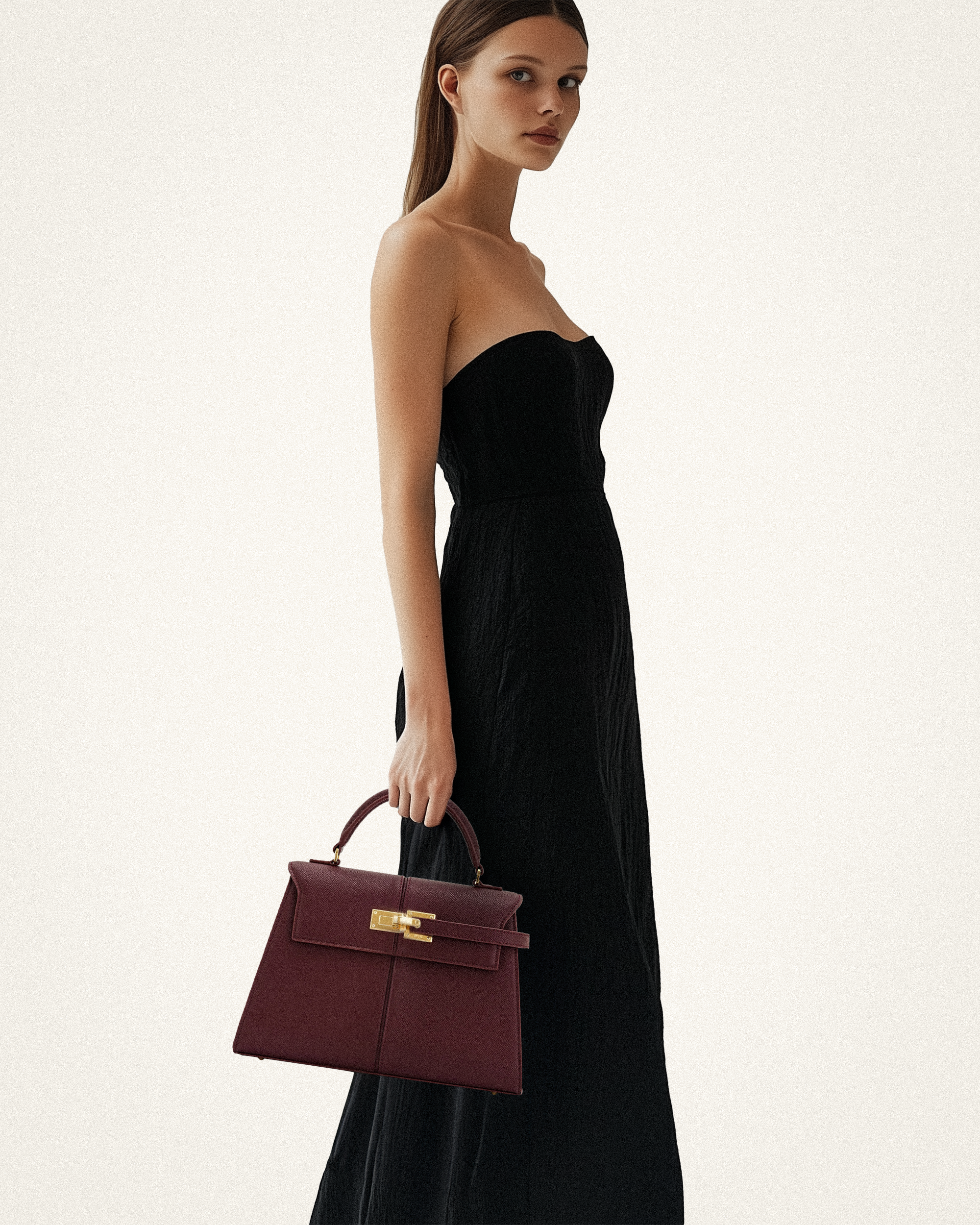 JW PEI ELISE ラージ トップハンドルバッグ Elise Large Top Handle Bag - Claret | JW PEI