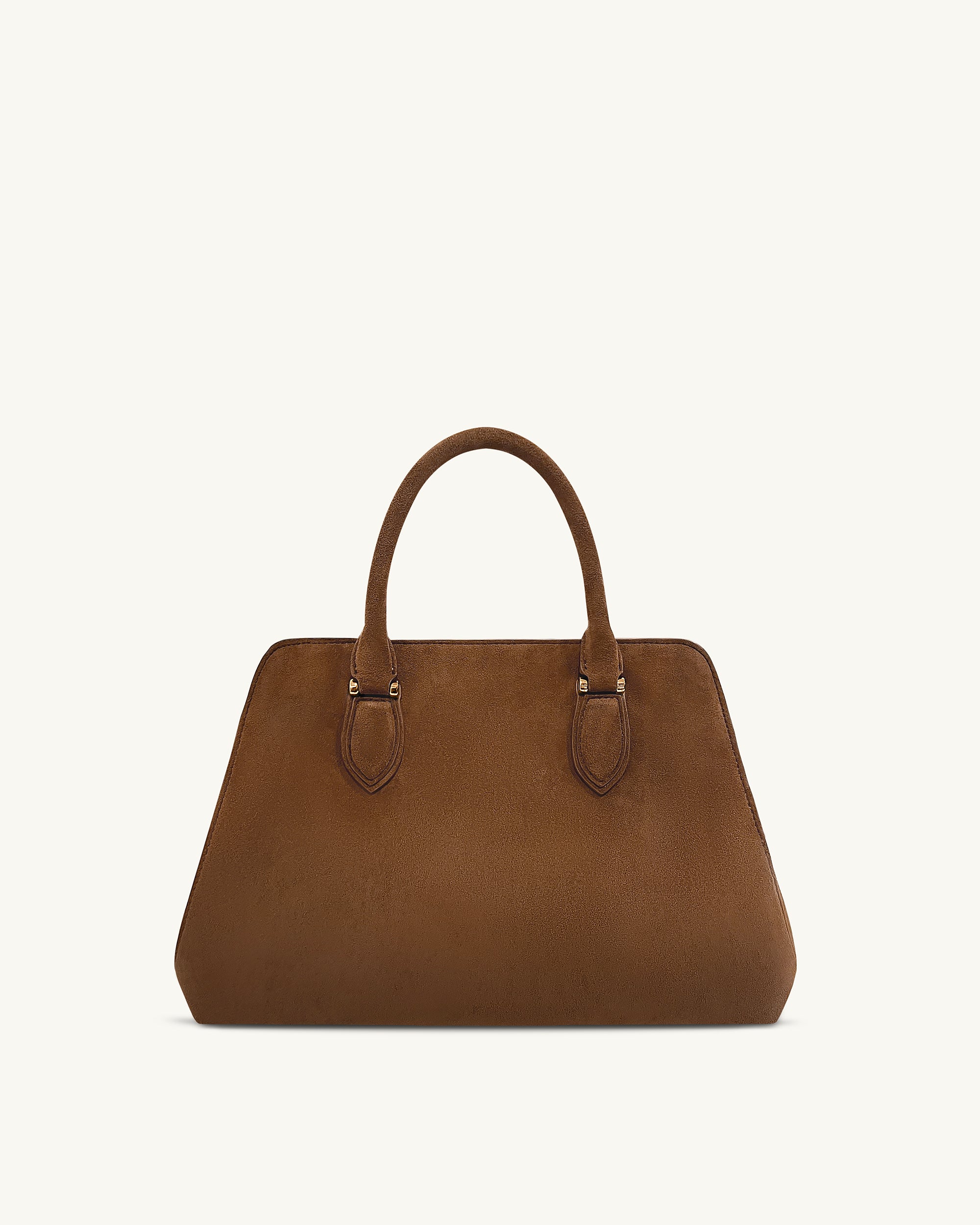 Lara Faux Suede Tote Bag - Brown