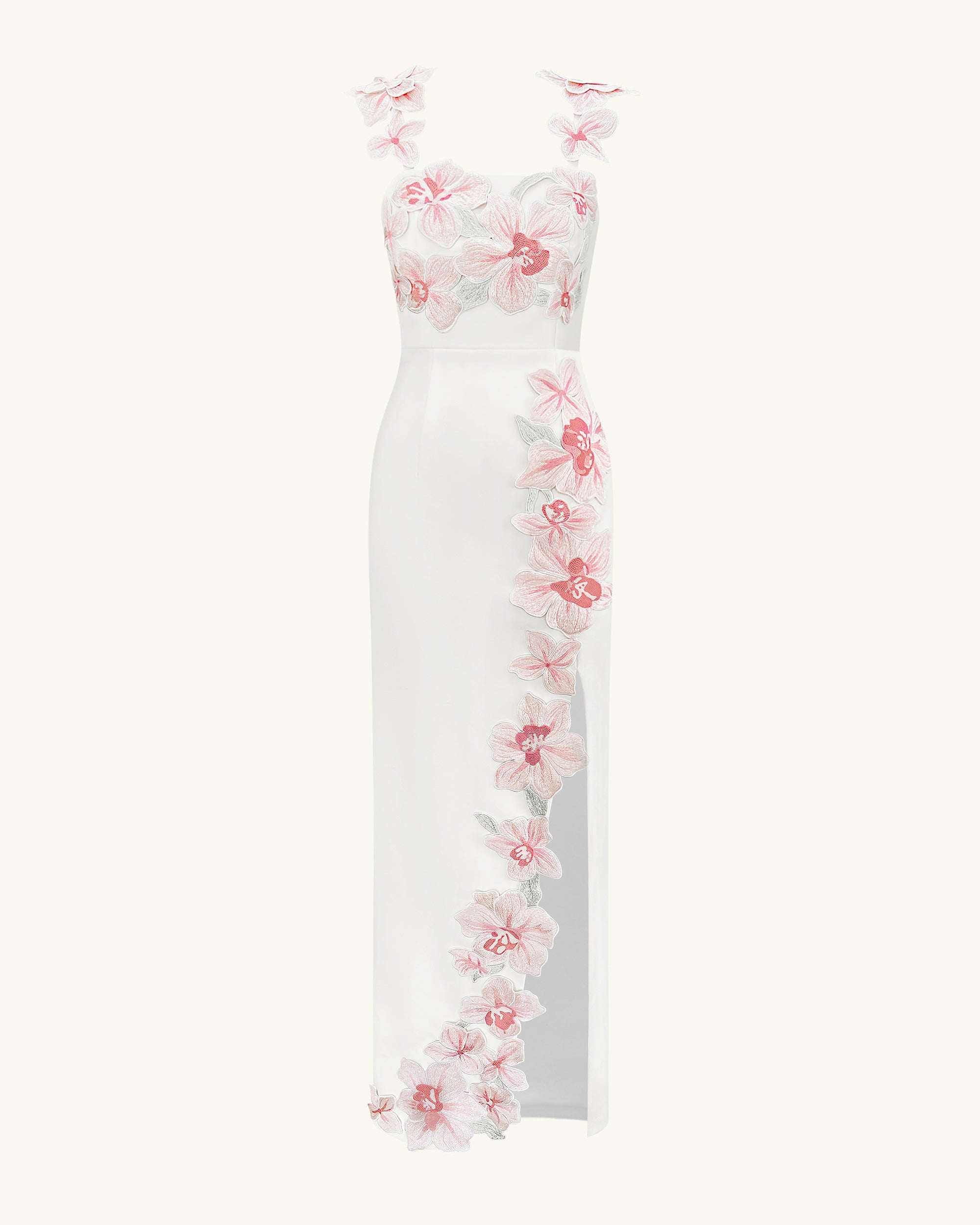 Flower Embroidered Dress - White/Pink | JW PEI Flower Embroidered Dress - White/Pink | JW PEI