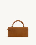 Keyla Faux Suede Top Handle Bag -  Brown