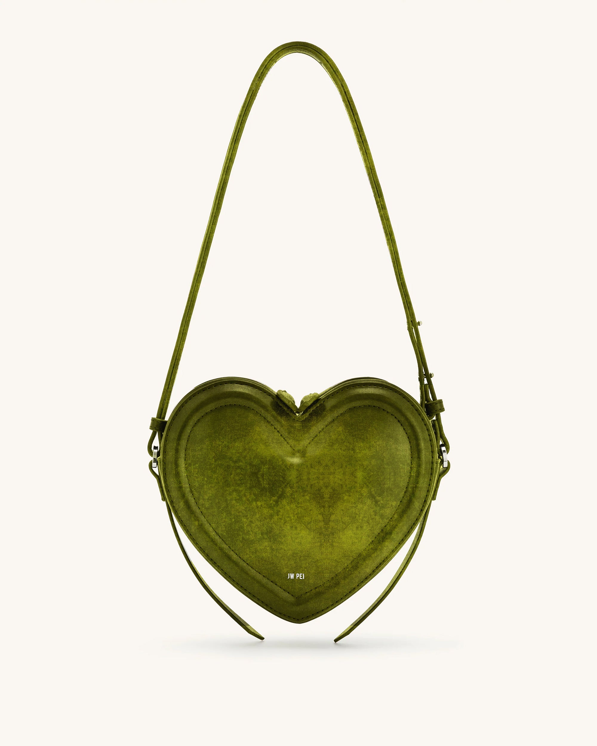 JW PEI◇Arlene ハートシェイプのバッグ【送料関税込】 Arlene Velvet Heart Shaped Bag - Green | JW PEI