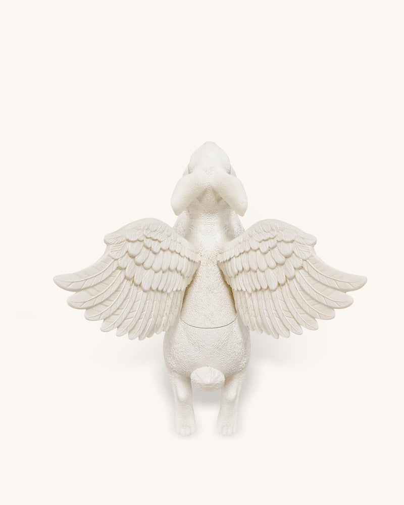 Flying Bunny Angel Bag Charms Keychain – Brown/White