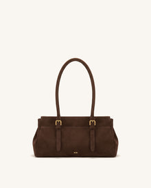 Brielle Faux Suede Tote - Brown
