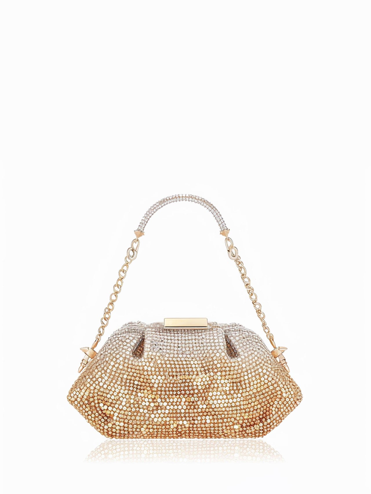 Ombre Crystal  Evening Clutch - Gold