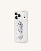 Seahorse Pearl Phone Case - White
