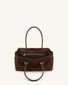 Brielle Faux Suede Tote - Brown