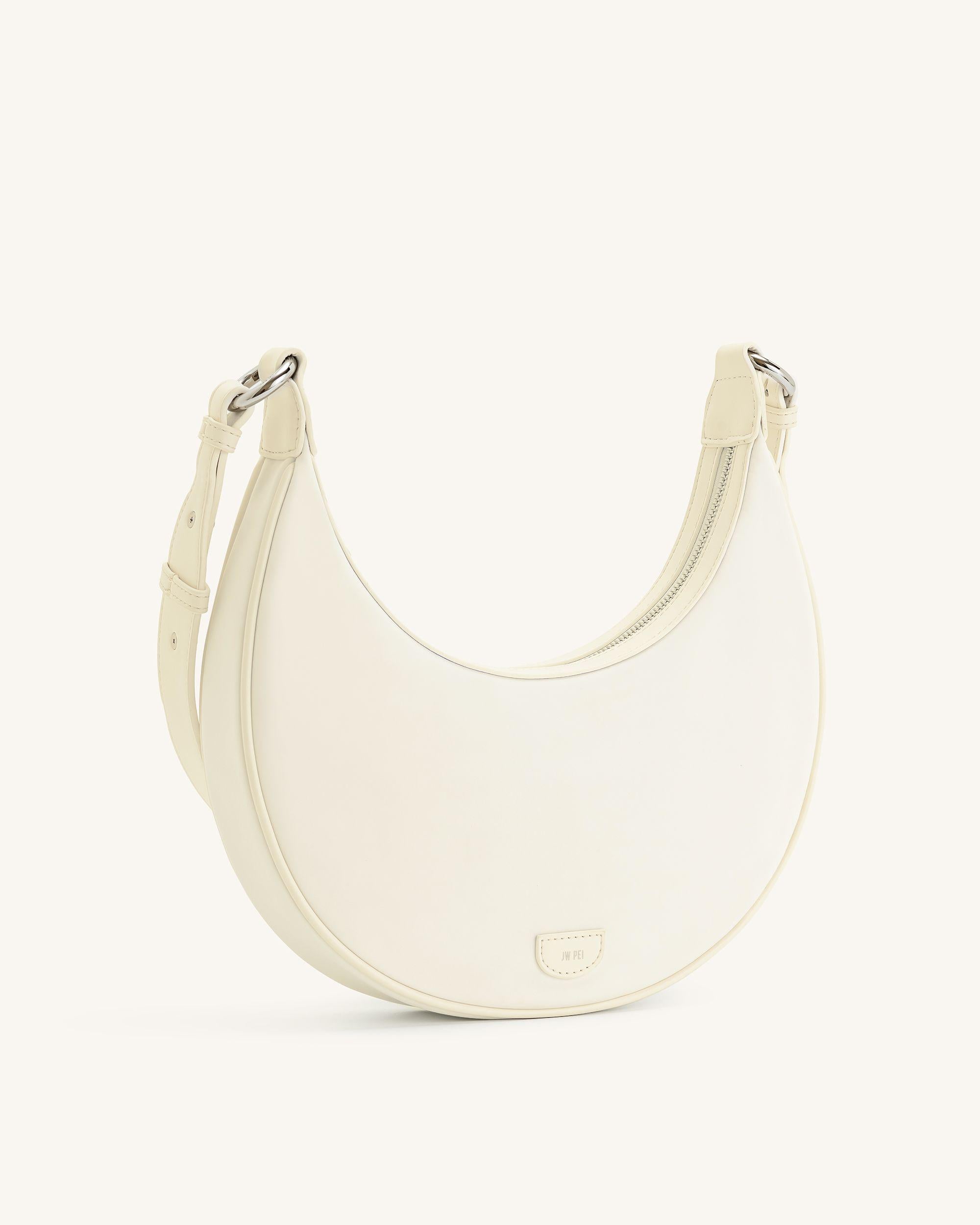 Carly Canvas Saddle Bag - Beige - JW PEI