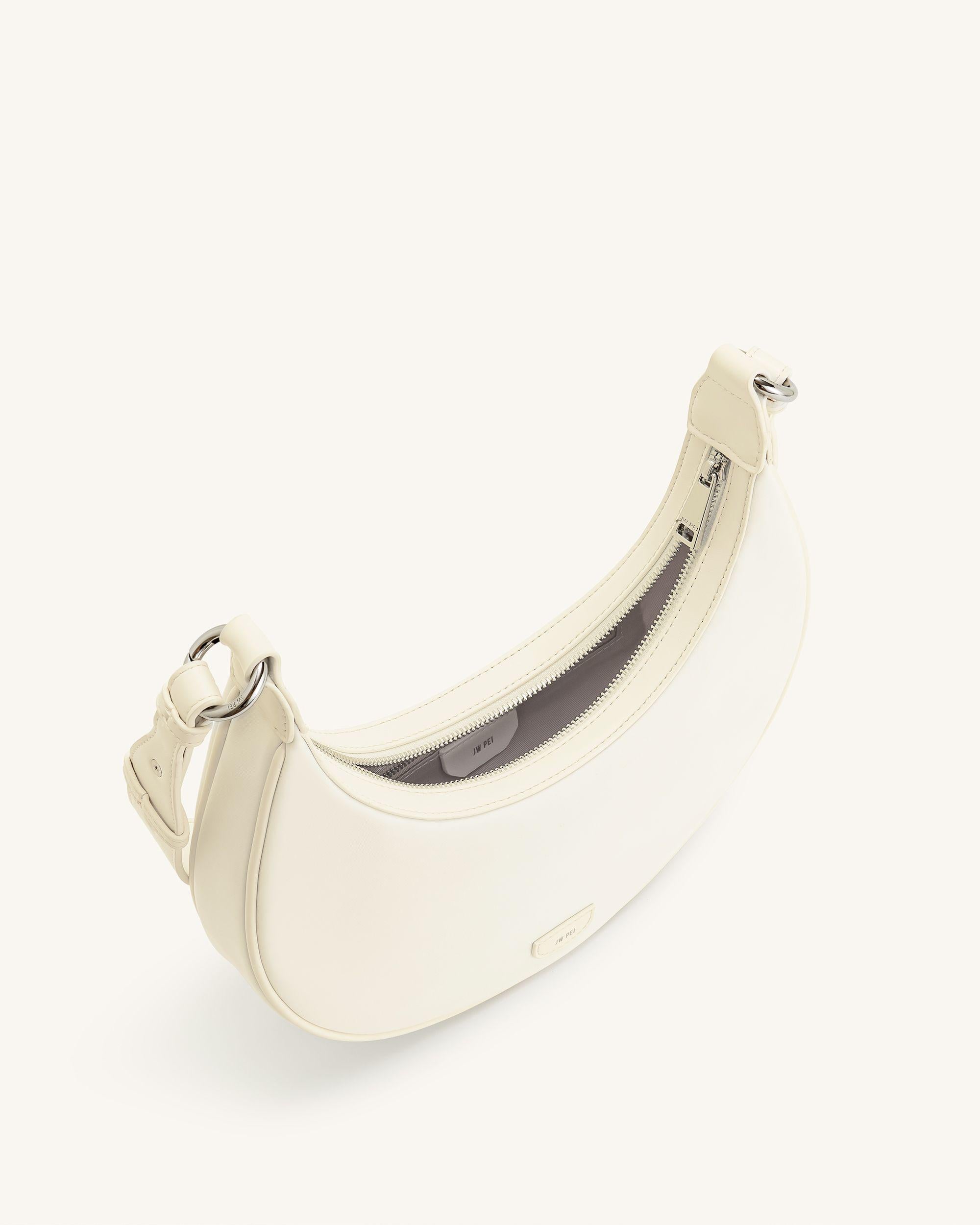 Carly Nylon Saddle Bag - White Online Shopping - JW Pei